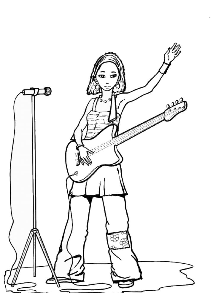 Rockstar Waving Hand Coloring Game Rockstar Waving Hand