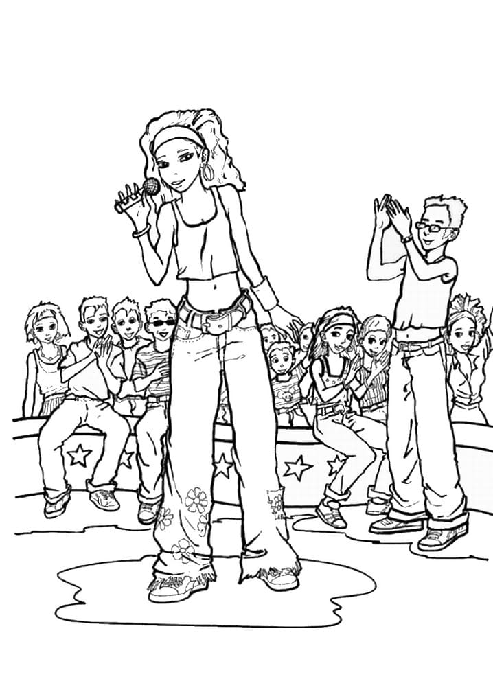 Rockstar on Stage Coloring Game Rockstar on Stage