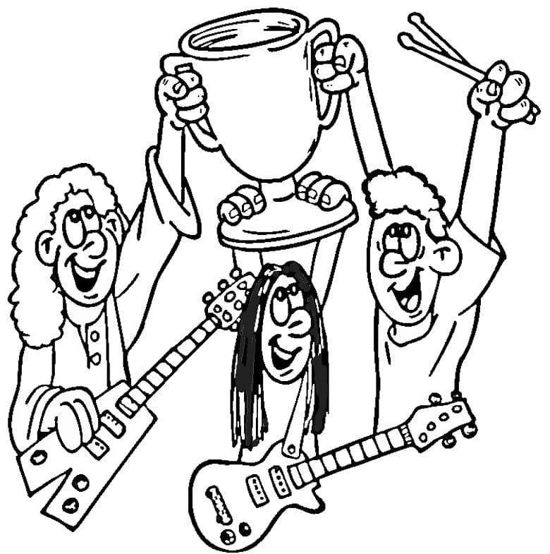 Rockstars and Trophy Coloring Game Rockstars and Trophy