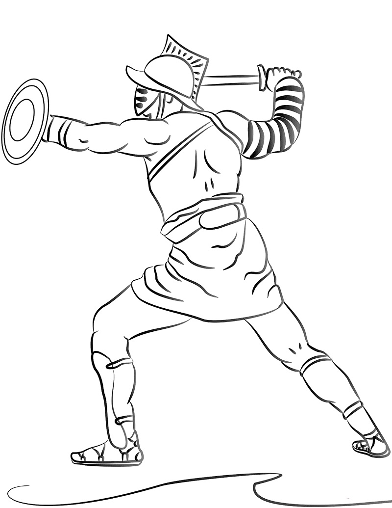 Roman Gladiator Coloring Game Roman Gladiator