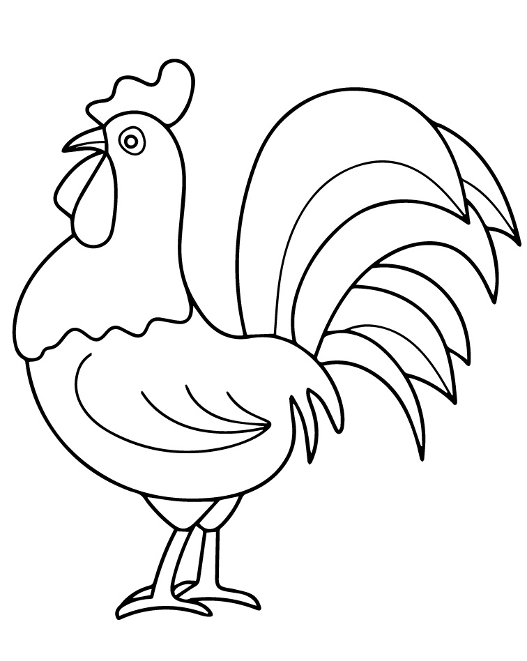 Normal Rooster Coloring - Play Free Coloring Game Online