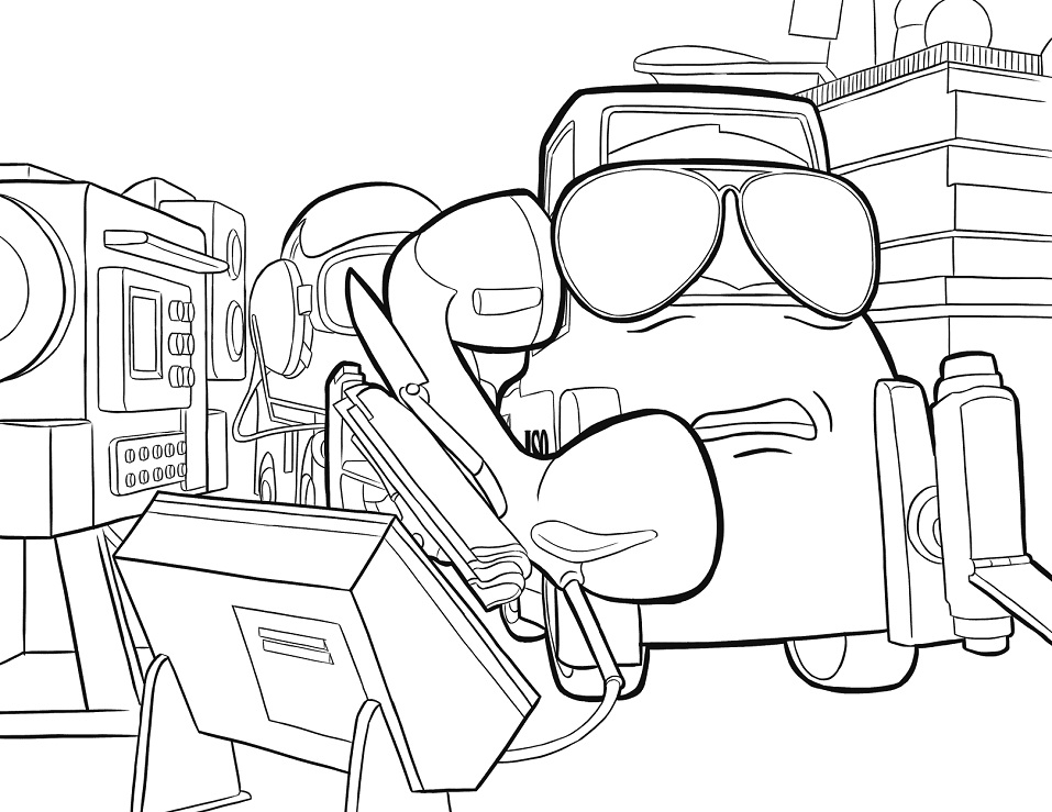 Roper on the Phone Coloring Game Roper on the Phone