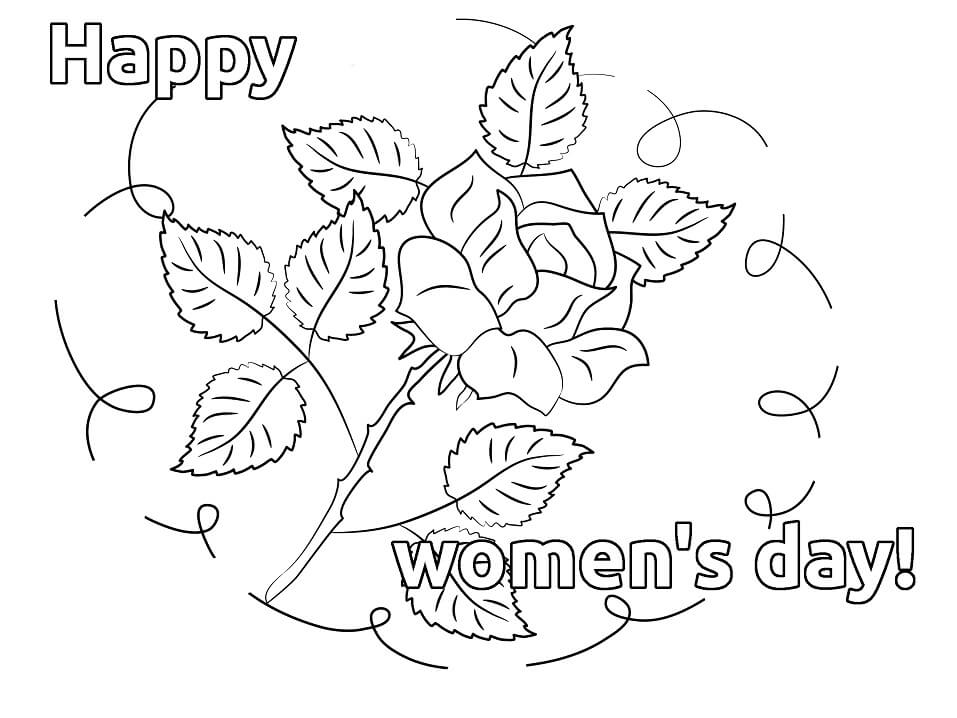 Rose for Women’s Day Coloring Game Rose for Women’s Day
