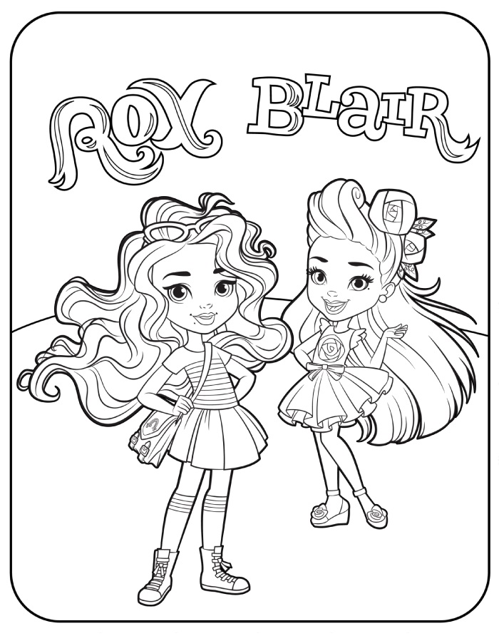 Rox and Blair Sunny Day Coloring Game Rox and Blair Sunny Day