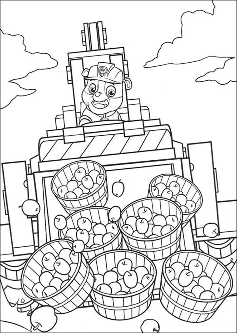 Rubble Harvests Apple Coloring Game Rubble Harvests Apple