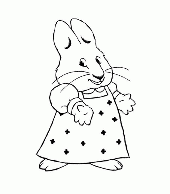 Ruby from Max and Ruby Coloring - Play Free Coloring Game Online