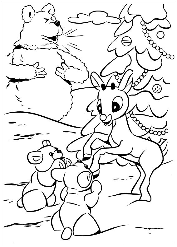 Rudolph 5 Coloring Game Rudolph 5