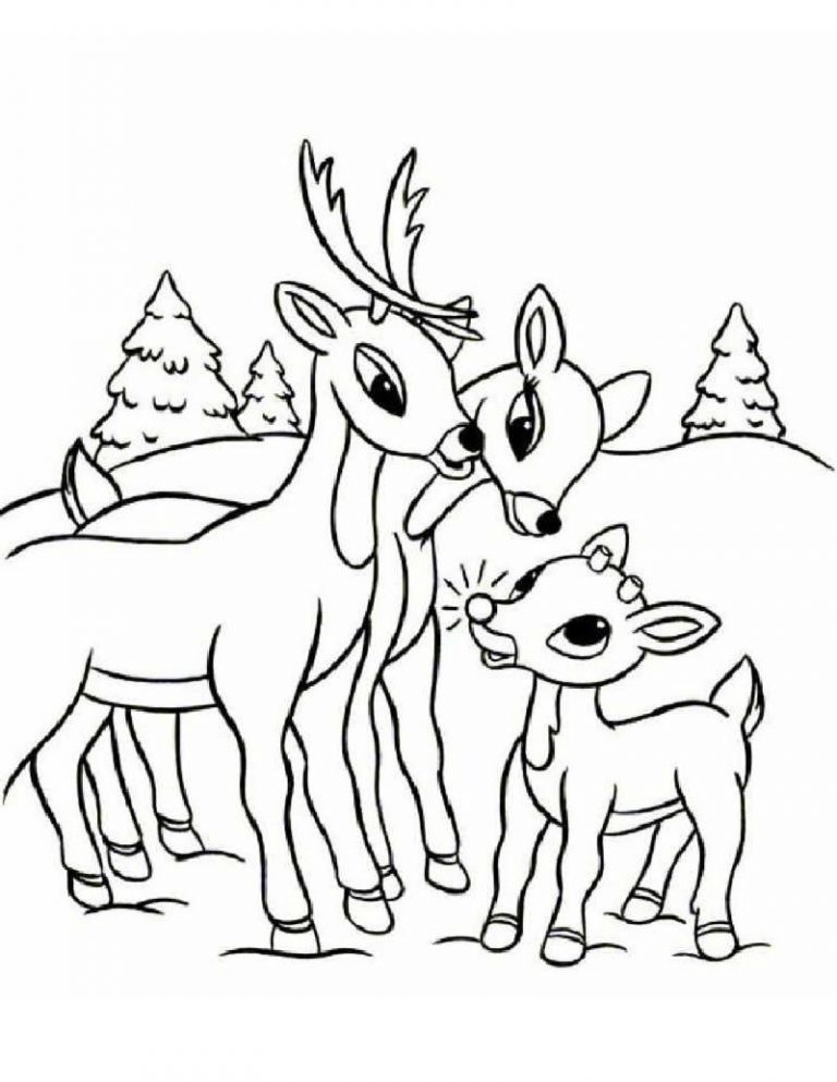 Rudolph Family Coloring Game Rudolph Family