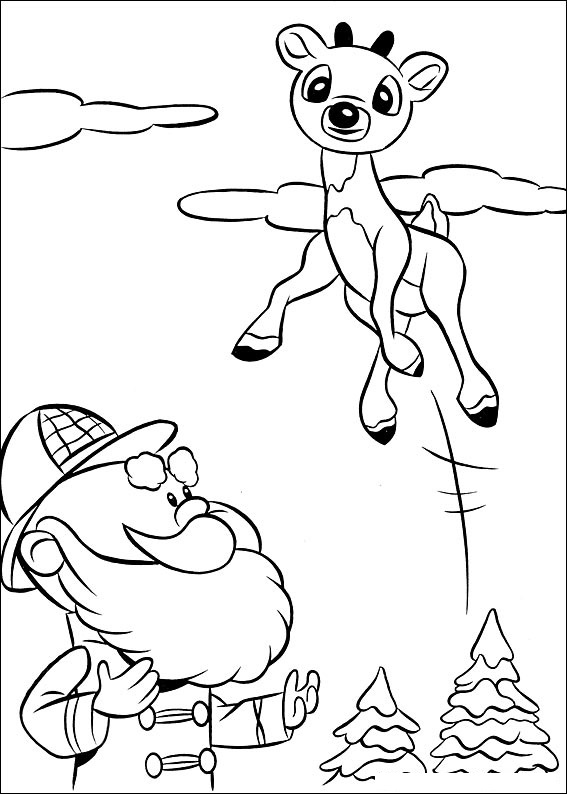 Rudolph Flying Coloring Game Rudolph Flying