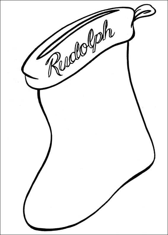 Rudolph Sock Coloring Game Rudolph Sock