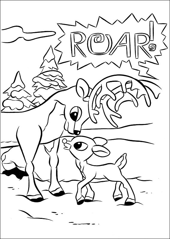 Rudolph and Father Coloring Game Rudolph and Father