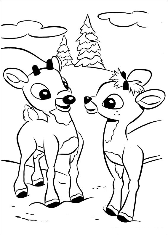 Rudolph and Friend Coloring Game Rudolph and Friend