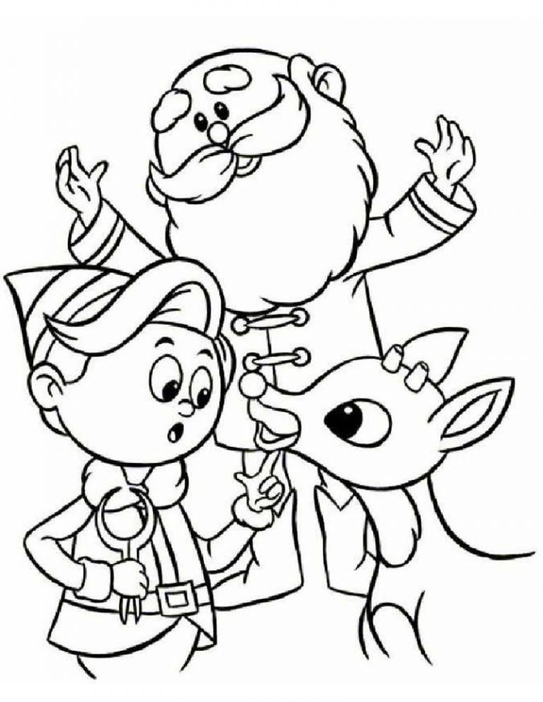 Rudolph and Santa Coloring Game Rudolph and Santa