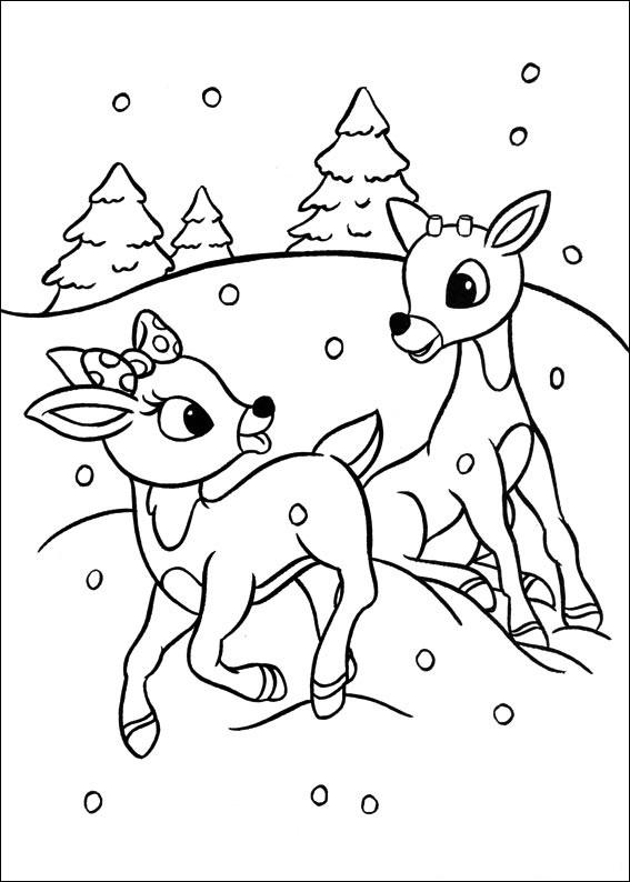 Rudolph with Clarice Coloring Game Rudolph with Clarice