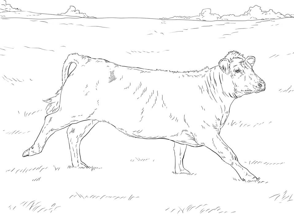 Running Cow Coloring Game Running Cow