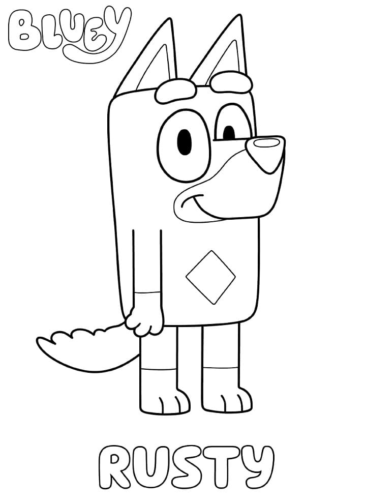 Rusty from Bluey Coloring Game Rusty from Bluey