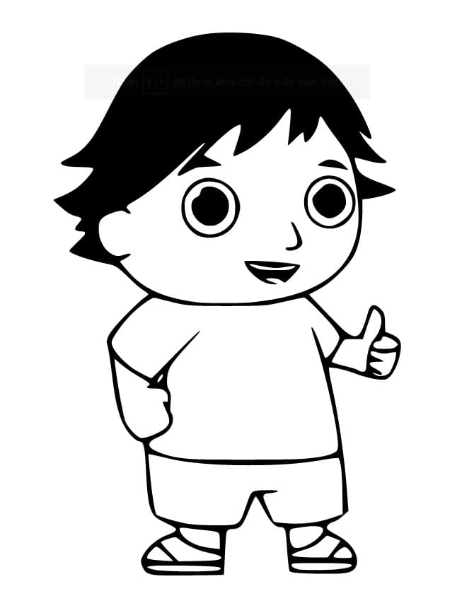 Ryan Thumbs Up Coloring Game Ryan Thumbs Up