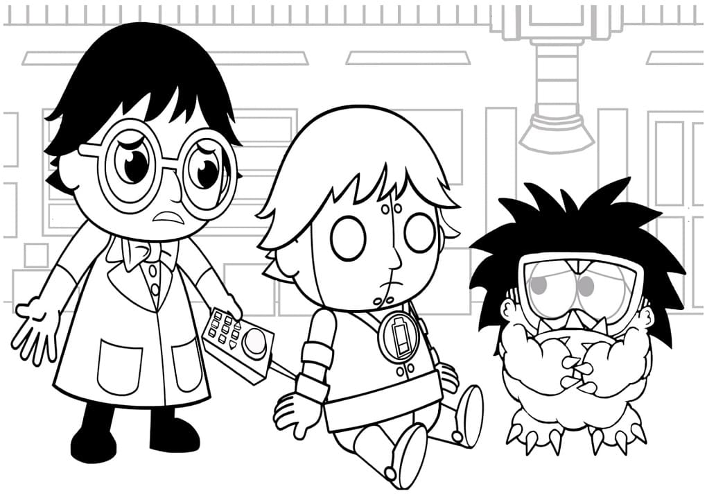 Ryan and Moe the Monster Coloring Game Ryan and Moe the Monster