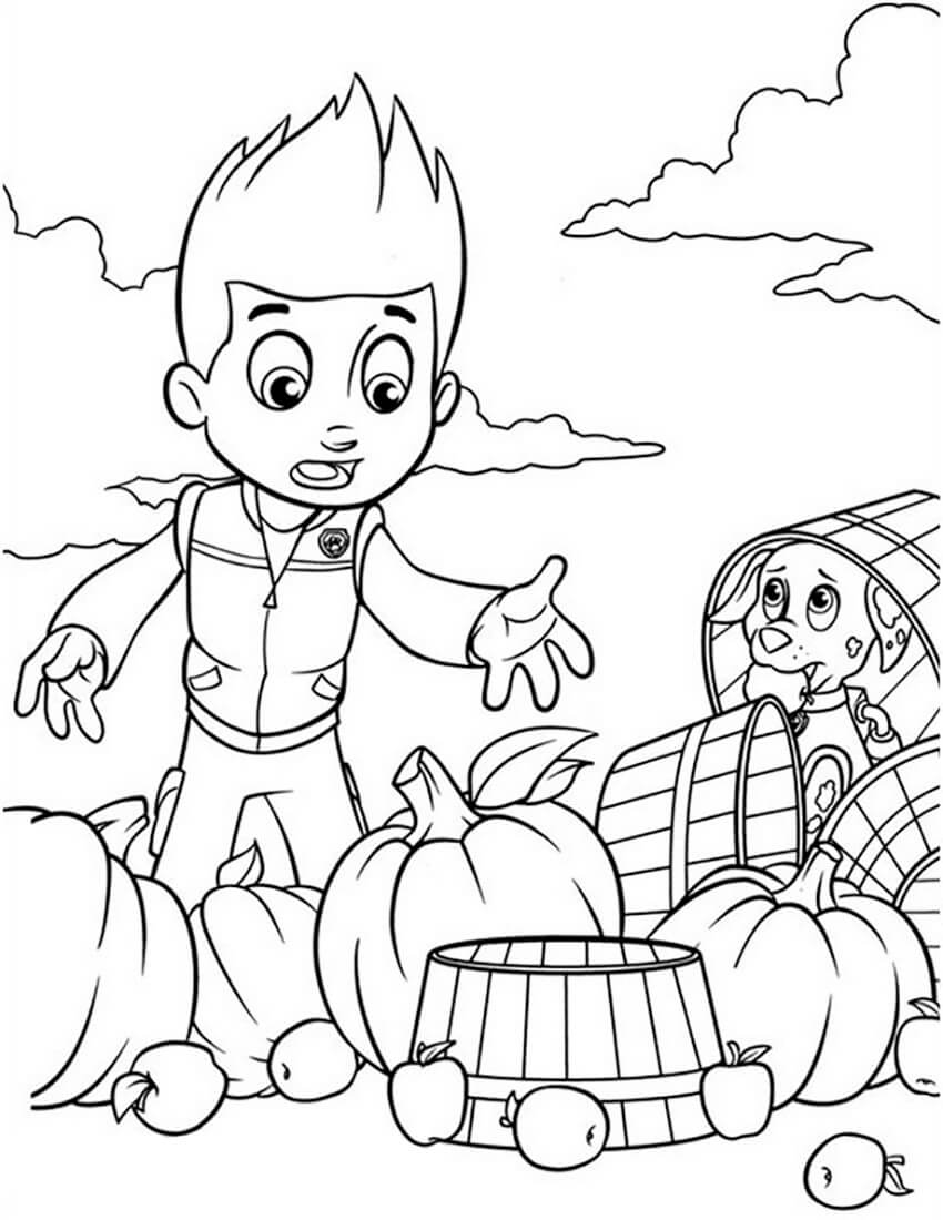 Ryder Harvests Pumpkin Coloring Game Ryder Harvests Pumpkin