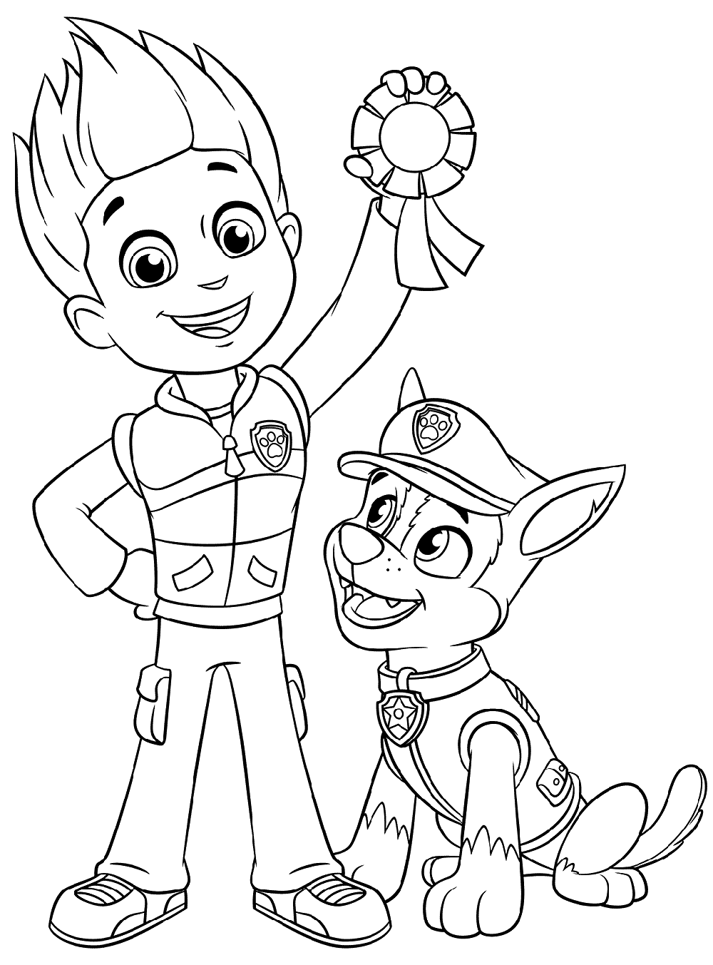 Ryder and Chase Coloring Game Ryder and Chase