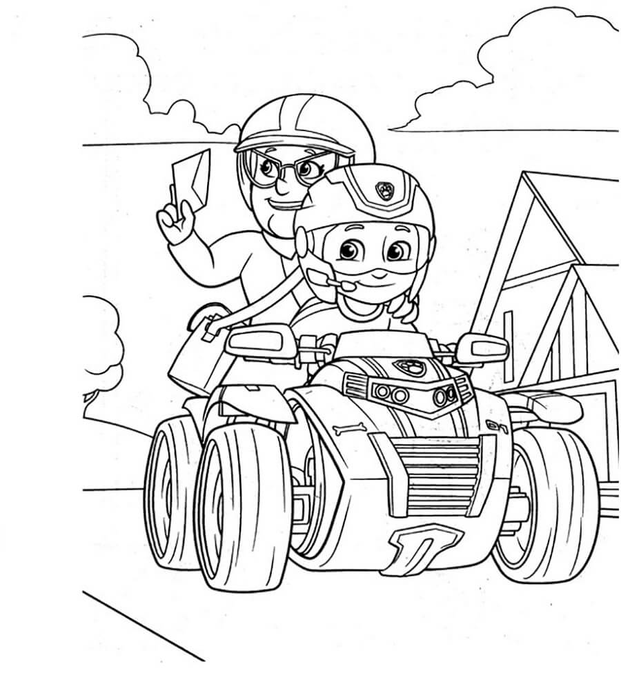 Ryder and Miss Marjorie Coloring Game Ryder and Miss Marjorie