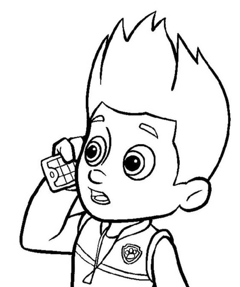 Ryder is calling Coloring Game Ryder is calling