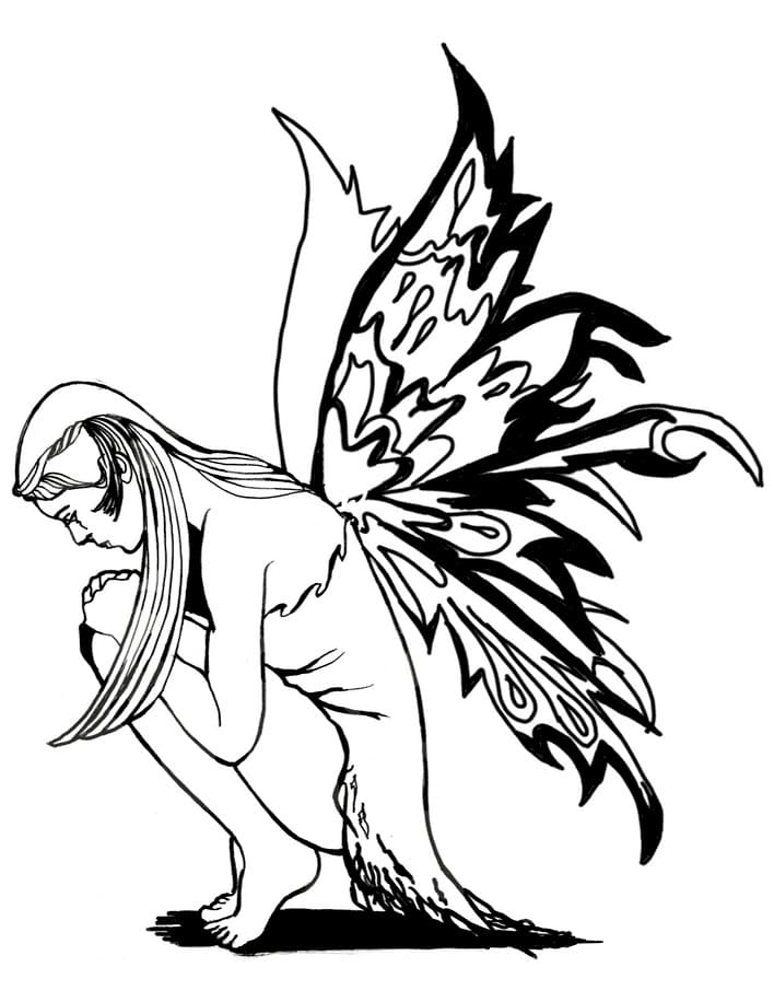 Sad Fairy Coloring Game Sad Fairy