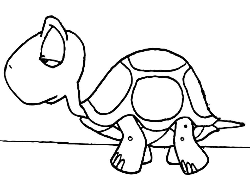 Sad Turtle Coloring Game Sad Turtle