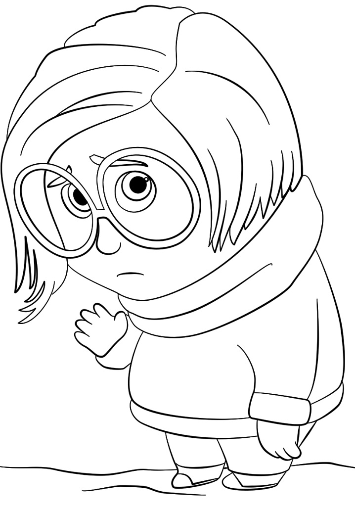 Sadness from Inside Out Coloring - Play Free Coloring Game Online