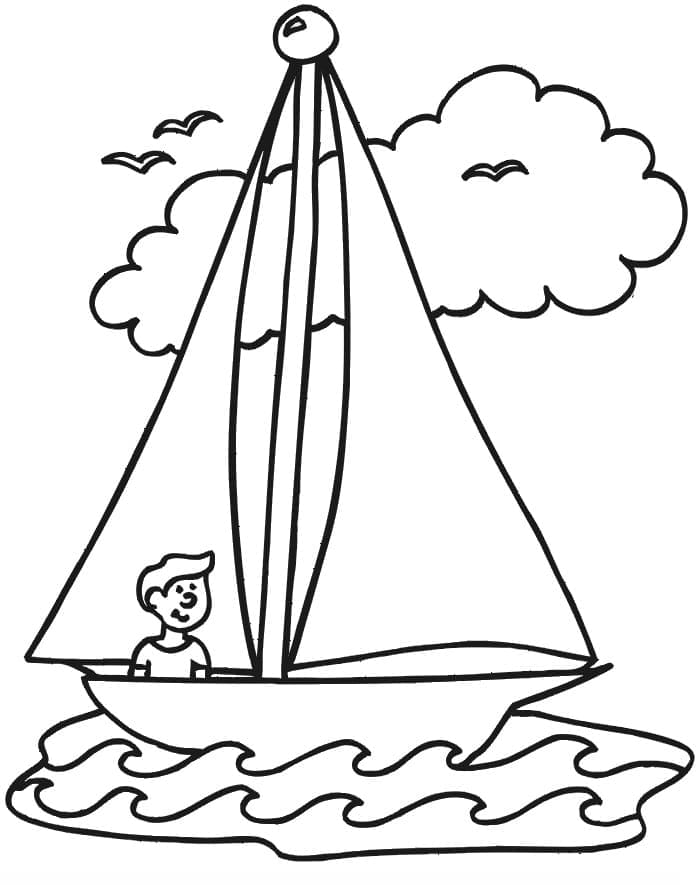 Sailboat 1 Coloring Game Sailboat 1