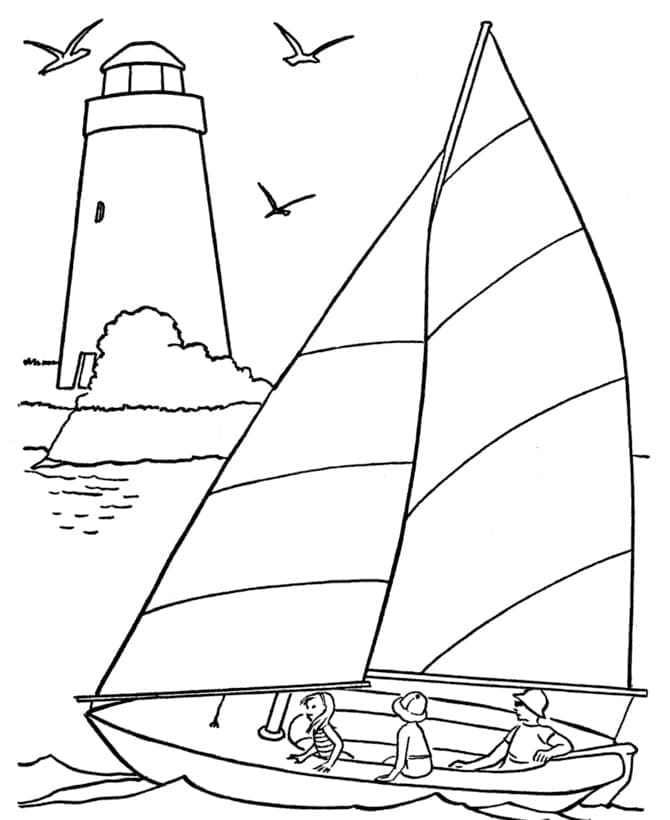 Sailboat 10 Coloring Game Sailboat 10