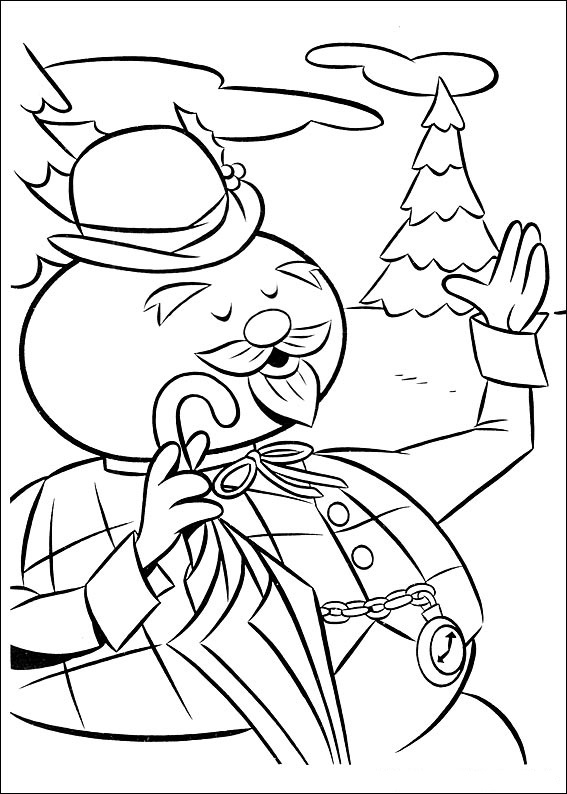 Sam the Snowman from Rudolph Coloring Game Sam the Snowman from Rudolph