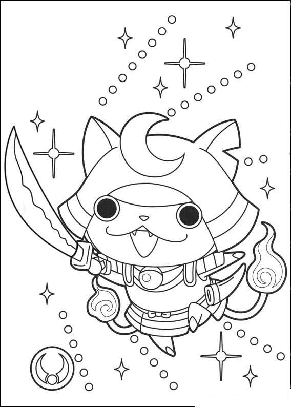 Samurai Jibanyan Yo kai Watch Coloring Game Samurai Jibanyan Yo kai Watch