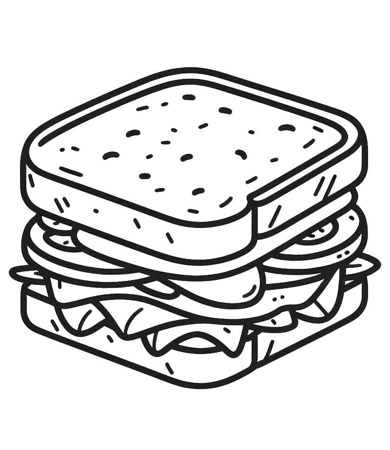 Sandwich 1 Coloring Game Sandwich 1
