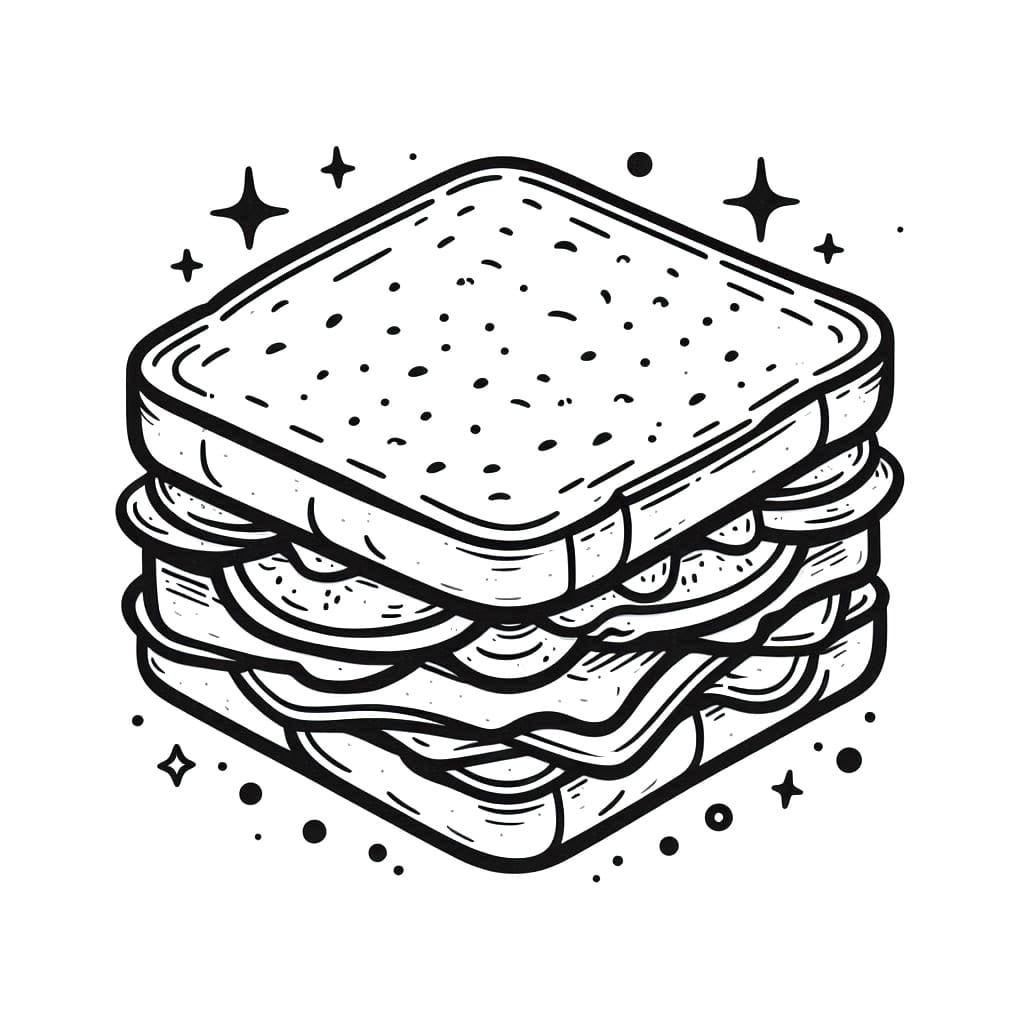 Sandwich 6 Coloring Game Sandwich 6
