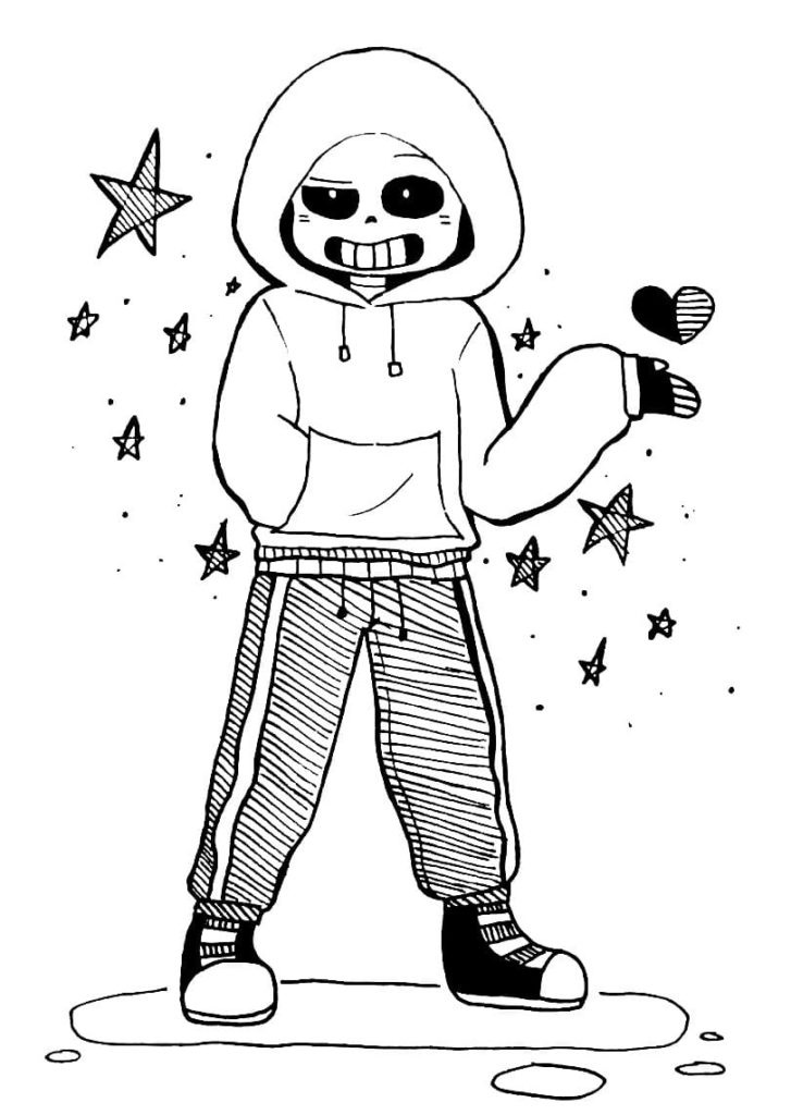 Sans 10 coloring page Coloring Game Sans 10 coloring page