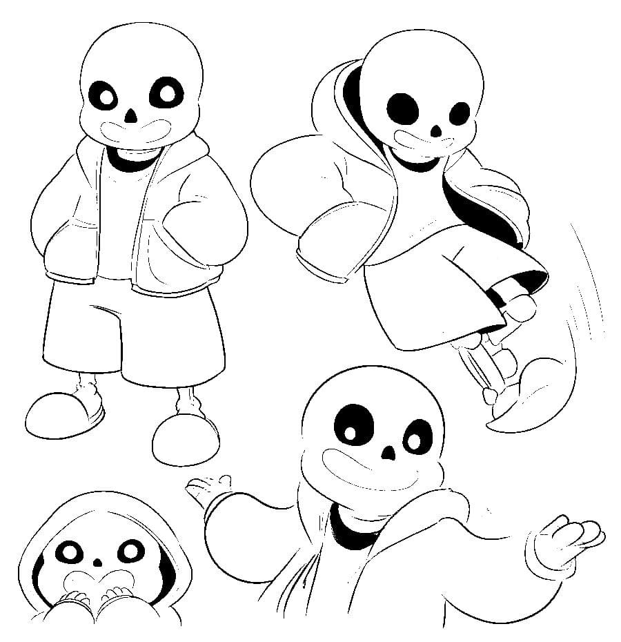 Sans 7 coloring page Coloring Game Sans 7 coloring page