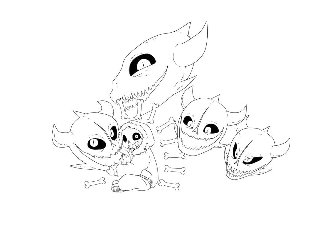 Sans 9 coloring page Coloring Game Sans 9 coloring page