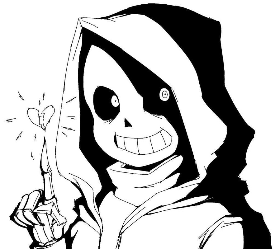 Sans Break Heart Coloring Game Sans Break Heart