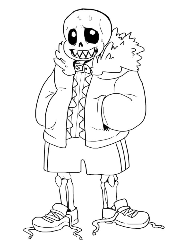 Sans Scary coloring page Coloring Game Sans Scary coloring page