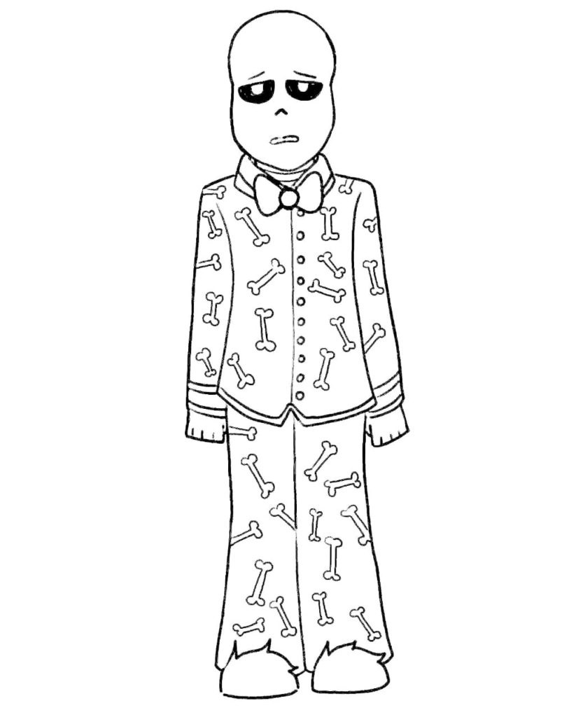 Sans in a Suit Coloring Game Sans in a Suit