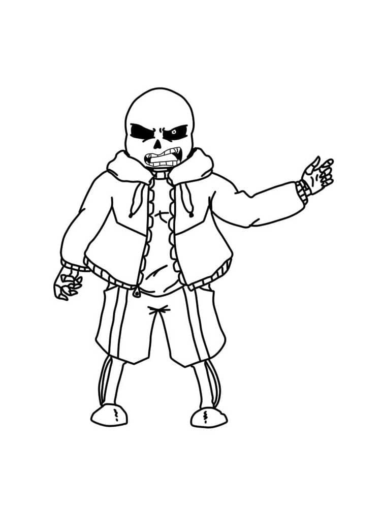 Undertale Sans 9 Coloring - Play Free Coloring Game Online