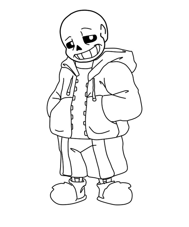 Sans is Smiling Coloring Game Sans is Smiling