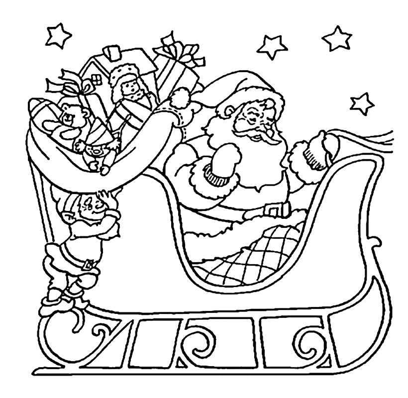 Santa Claus on Sleigh