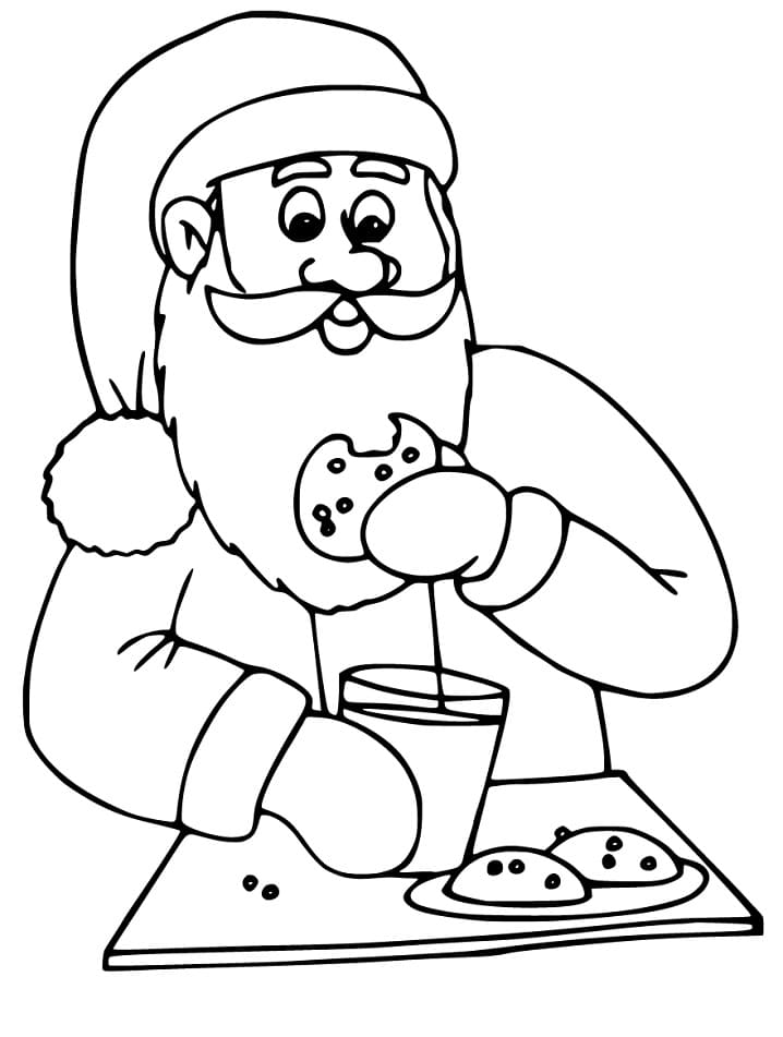 Santa Eating Cookies