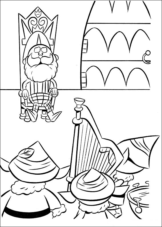 Santa and Elves from Rudolph Coloring Game Santa and Elves from Rudolph