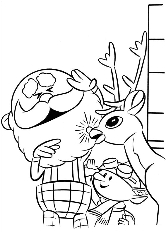 Santa and Rudolph Coloring Game Santa and Rudolph