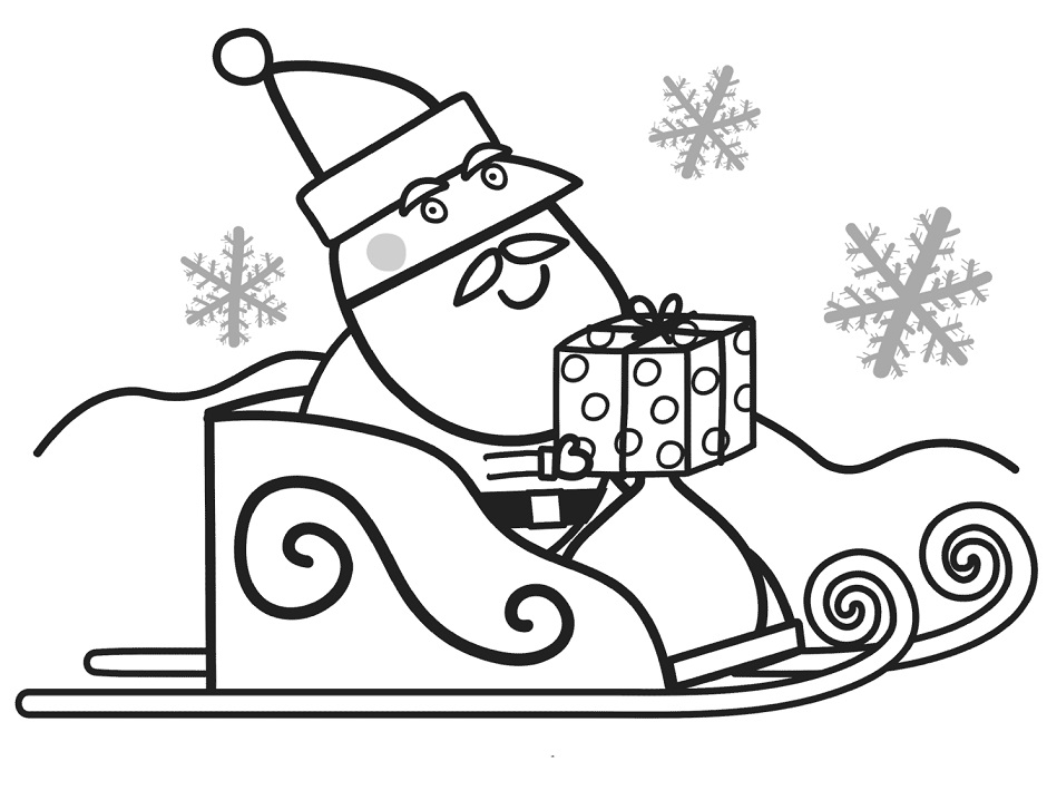 Santa in Peppa Pig Coloring Game Santa in Peppa Pig