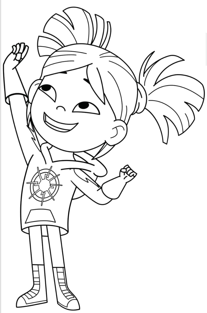 Sara Snap from Hero Elementary Coloring - Play Free Coloring Game Online