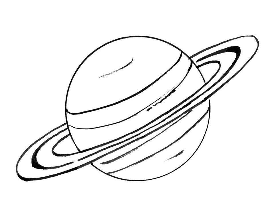 Printable Saturn Coloring - Play Free Coloring Game Online